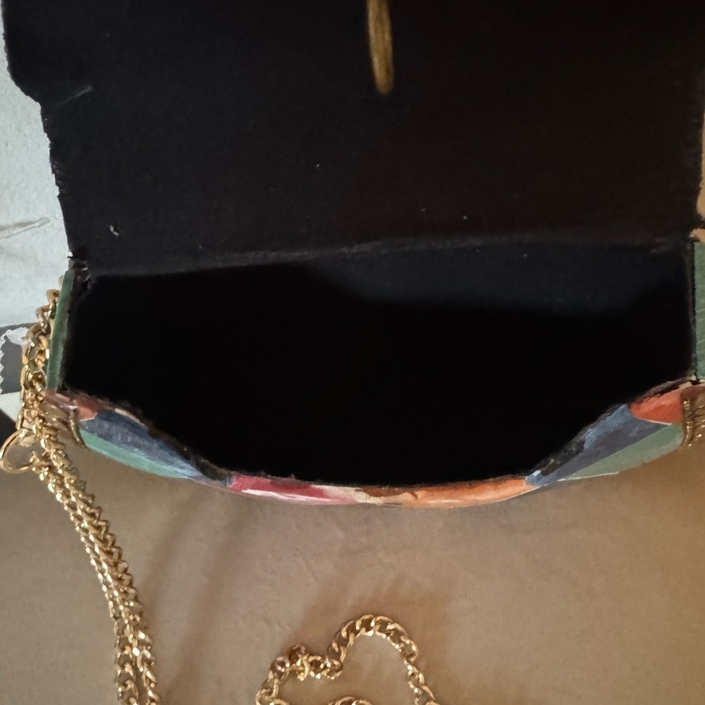 Colorful Patchwork Chain Shoulder Bag - image 3